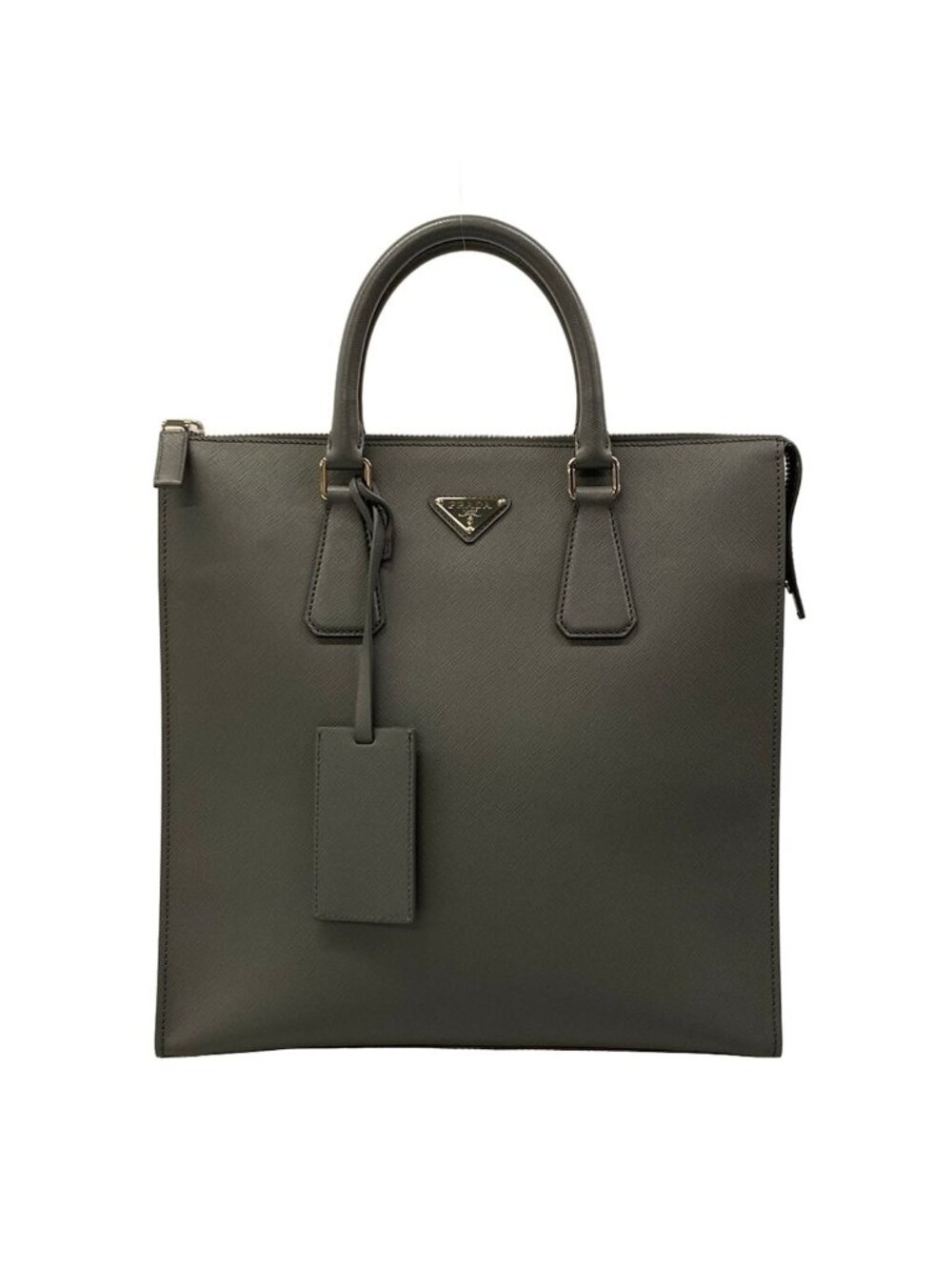 Prada Handbag Dark Gray Leather